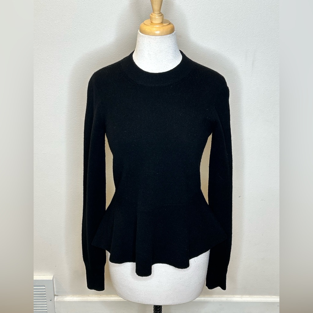 Veronica Beard Raleigh Cashmere Peplum Sweater S $475